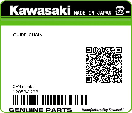 Product image: Kawasaki - 12053-1228 - GUIDE-CHAIN  0