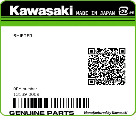 Product image: Kawasaki - 13139-0009 - SHIFTER  0