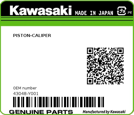 Product image: Kawasaki - 43048-Y001 - PISTON-CALIPER  0