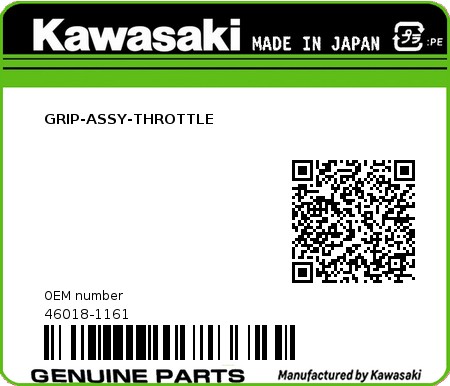 Product image: Kawasaki - 46018-1161 - GRIP-ASSY-THROTTLE  0