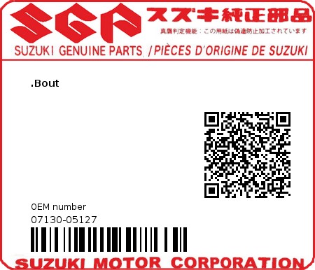 Product image: Suzuki - 07130-05127 - BOLT  0