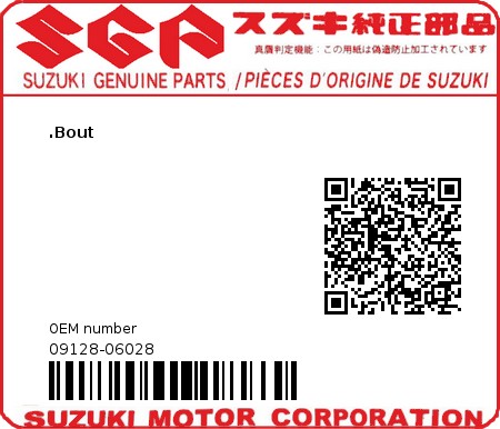 Product image: Suzuki - 09128-06028 - .Bout  0