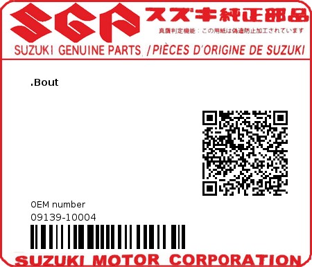 Product image: Suzuki - 09139-10004 - .Bout  0