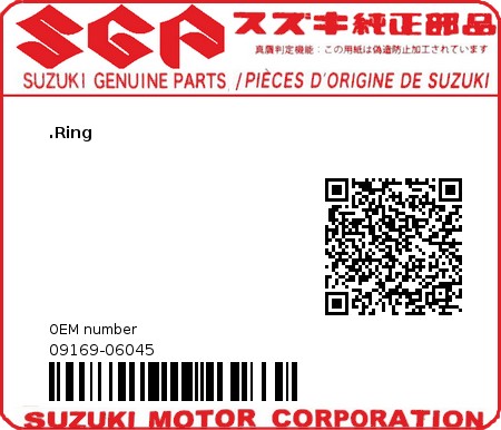Product image: Suzuki - 09169-06045 - WASHER  0