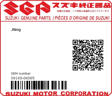 Product image: Suzuki - 09169-06065 - WASHER,RESONATO  0