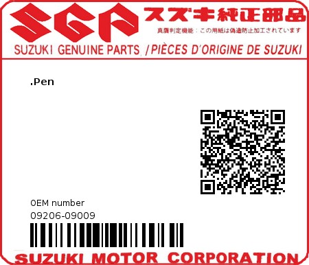 Product image: Suzuki - 09206-09009 - PIN  0