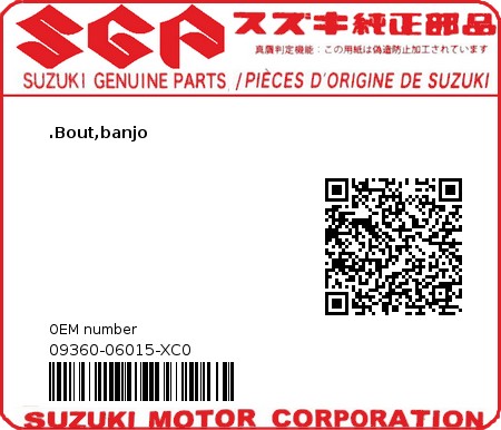 Product image: Suzuki - 09360-06015-XC0 - UNION  0