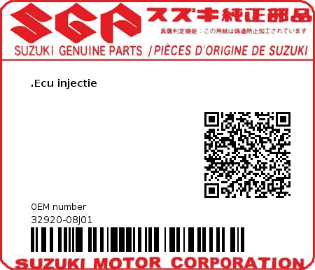 Product image: Suzuki - 32920-08J01 - .Ecu injectie  0