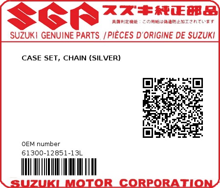 Product image: Suzuki - 61300-12851-13L - CASE SET, CHAIN (SILVER)  0