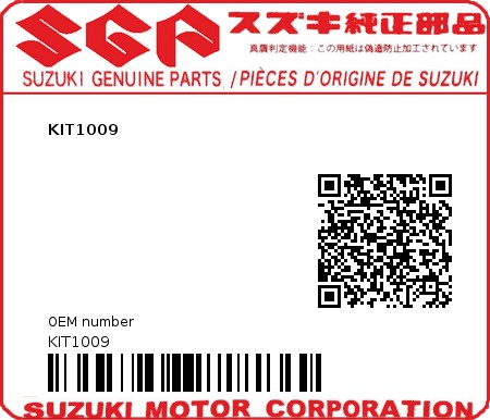 Product image: Suzuki - KIT1009 - KIT1009  0