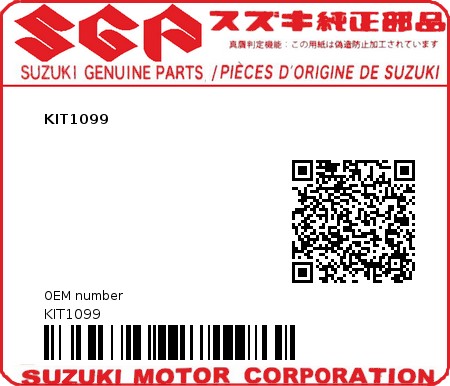 Product image: Suzuki - KIT1099 - KIT1099  0