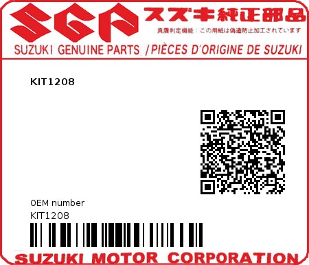 Product image: Suzuki - KIT1208 - KIT1208  0