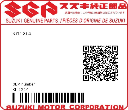 Product image: Suzuki - KIT1214 - KIT1214  0