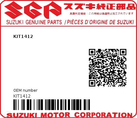Product image: Suzuki - KIT1412 - KIT1412  0