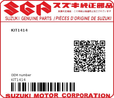 Product image: Suzuki - KIT1414 - KIT1414  0