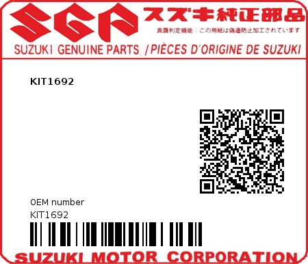 Product image: Suzuki - KIT1692 - KIT1692  0
