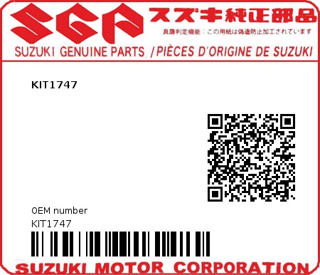 Product image: Suzuki - KIT1747 - KIT1747  0