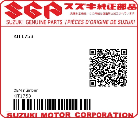 Product image: Suzuki - KIT1753 - KIT1753  0