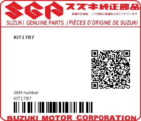 Product image: Suzuki - KIT1787 - KIT1787  0