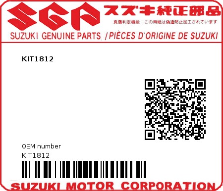 Product image: Suzuki - KIT1812 - KIT1812  0