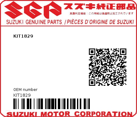 Product image: Suzuki - KIT1829 - KIT1829  0
