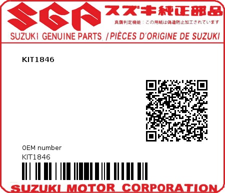 Product image: Suzuki - KIT1846 - KIT1846  0