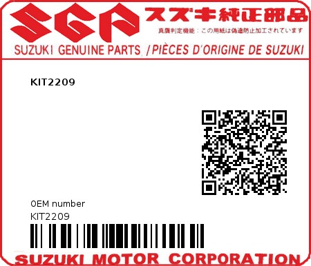 Product image: Suzuki - KIT2209 - KIT2209  0