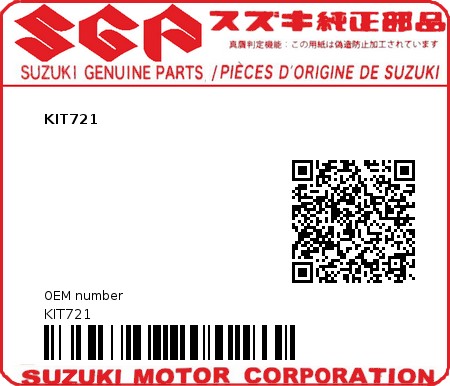 Product image: Suzuki - KIT721 - KIT721  0