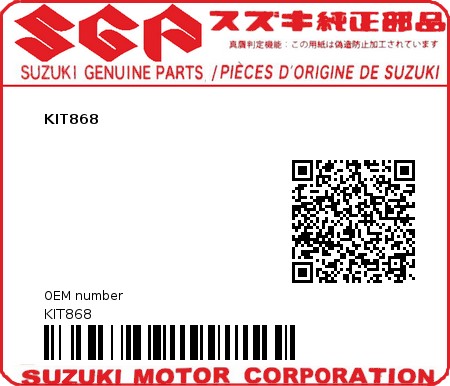 Product image: Suzuki - KIT868 - KIT868  0