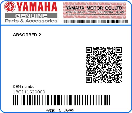 Product image: Yamaha - 18G111620000 - ABSORBER 2  0