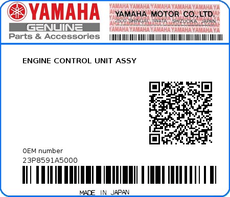 Product image: Yamaha - 23P8591A5000 - ENGINE CONTROL UNIT ASSY  0
