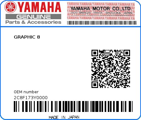 Product image: Yamaha - 2C8F173Y0000 - GRAPHIC 8  0