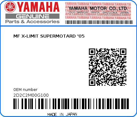Product image: Yamaha - 2D2C2M00G100 - MF X-LIMIT SUPERMOTARD '05  0