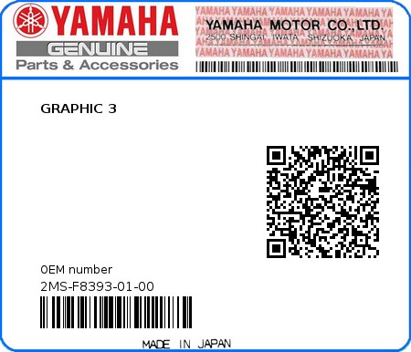 Product image: Yamaha - 2MS-F8393-01-00 - GRAPHIC 3  0