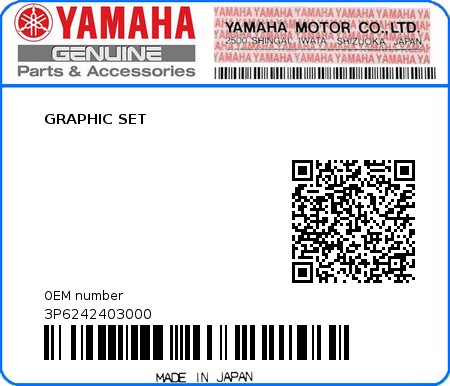 Product image: Yamaha - 3P6242403000 - GRAPHIC SET  0