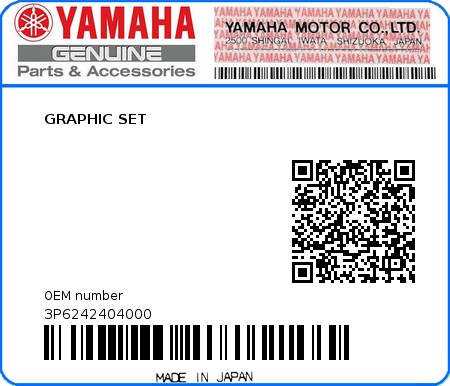 Product image: Yamaha - 3P6242404000 - GRAPHIC SET  0