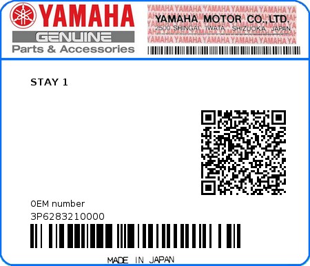 Product image: Yamaha - 3P6283210000 - STAY 1  0