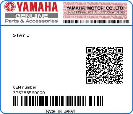Product image: Yamaha - 3P6283560000 - STAY 1  0