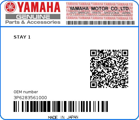 Product image: Yamaha - 3P6283561000 - STAY 1  0