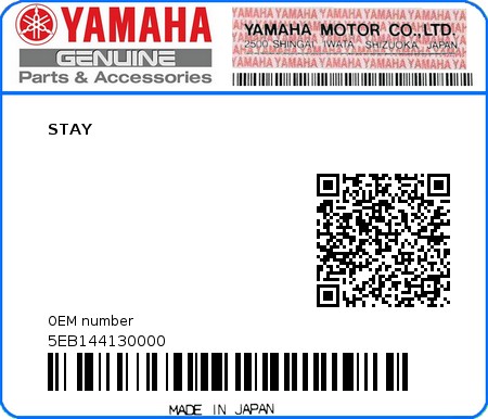 Product image: Yamaha - 5EB144130000 - STAY  0