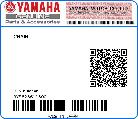 Product image: Yamaha - 9Y5823611300 - CHAIN  0