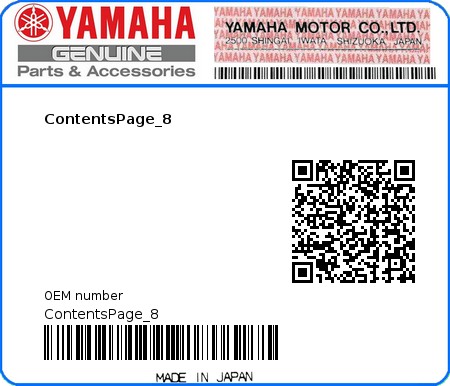 Product image: Yamaha - ContentsPage_8 - ContentsPage_8  0