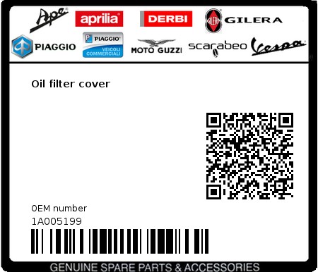 Product image: Moto Guzzi - 1A005199 - Oil filter cover  0