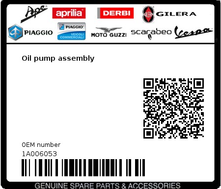 Product image: Moto Guzzi - 1A006053 - Oil pump assembly  0