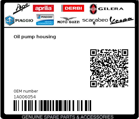 Product image: Moto Guzzi - 1A006054 - Oil pump housing  0
