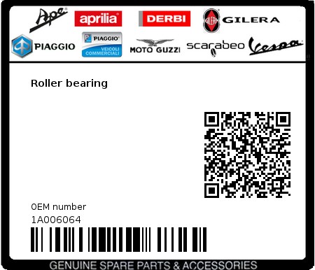 Product image: Moto Guzzi - 1A006064 - Roller bearing  0