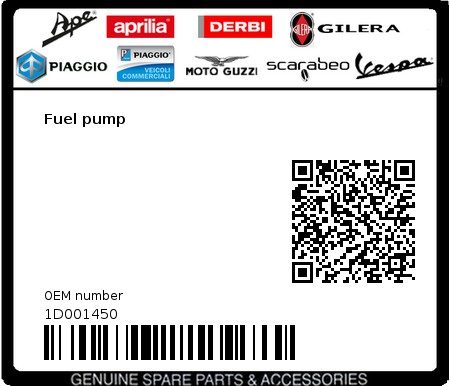 Product image: Moto Guzzi - 1D001450 - Fuel pump  0