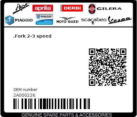Product image: Moto Guzzi - 2A000226 - .Fork 2-3 speed  0
