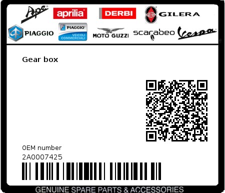 Product image: Moto Guzzi - 2A0007425 - Gear box  0