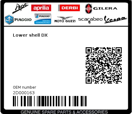 Product image: Moto Guzzi - 2D000163 - Lower shell DX  0